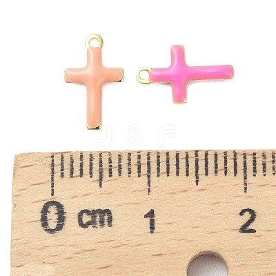 304 Stainless Steel Enamel Charms X-STAS-K303-01B-G-1