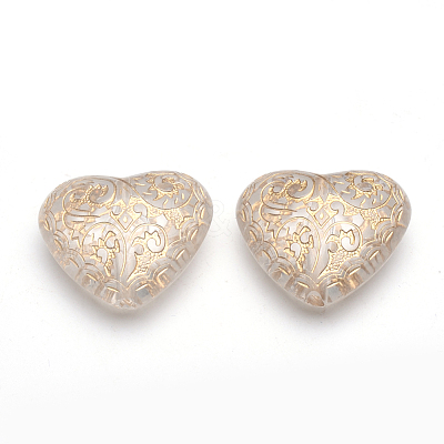 Plating Acrylic Beads PACR-S219-06-1