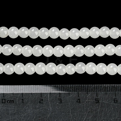 Baking Paint Imitation Jade Glass Round Bead Strands LS-DGLA-Q021-6mm-01-1