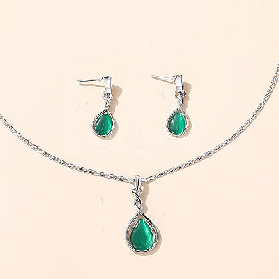 Alloy Cat Eye Jewelry Sets FS-WGA72DD-02-1