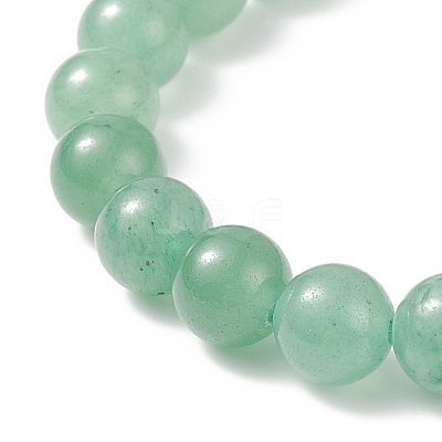 Gemstone Round Beaded Stretch Bracelet BJEW-JB08633-1