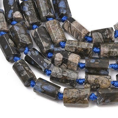 Natural Glaucophane Beads Strands G-A314-A08-01-1