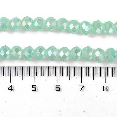 Baking Electroplate Glass Beads Strands DGLA-A039-J8mm-B07-1