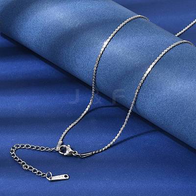 12Pcs 304 Stainless Steel Serpentine Chain Necklaces for Men Women NJEW-H093-19P-03-1