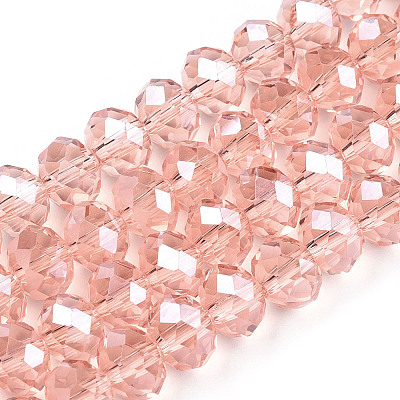 Electroplate Glass Beads Strands EGLA-A034-T10mm-A34-1