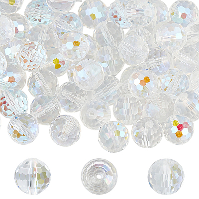 80Pcs AB Color Plated Glass Beads EGLA-PA0001-41A-1