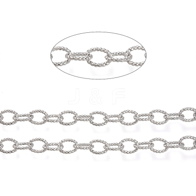 Brass Textured Cable Chains CHC-K010-02P-1
