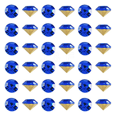 1 Bag Pointed Back Glass Rhinestone Cabochons RGLA-TADJ0001-01B-09-1