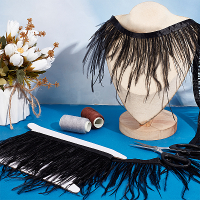 2M Fashion Ostrich Feather Trimming DIY-OC0013-33A-1
