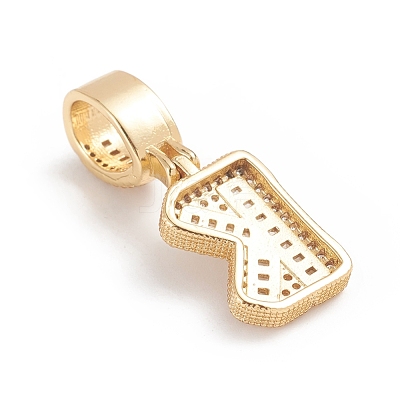 Brass Micro Pave Cubic Zirconia Pendants ZIRC-G165-13G-K-1