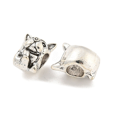 Rack Plating Alloy European Beads FIND-B034-38AS-1
