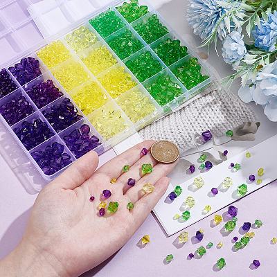 1350Pcs 12 Styles Transparent Acrylic Beads TACR-SP0001-41-1