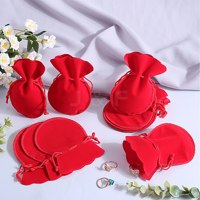 20Pcs Gourd Velvet Drawstring Bags TP-BBC0001-07B-01-1