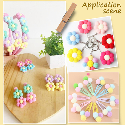 3 sets Polyester Ball Decoration DIY-SC0031-26C-1