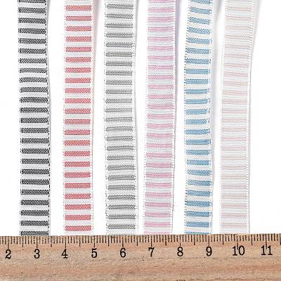 Polyester & Polycotton Striped Ribbons Sets SRIB-G010-01A-04-1
