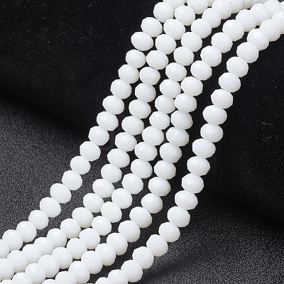 Opaque Solid Color Glass Beads Strands EGLA-A034-P10mm-D01-1