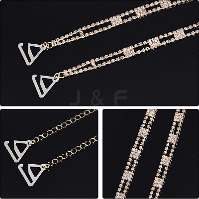 Alloy Rhinestone Non-slip Bra Straps AJEW-WH20054-199B-1