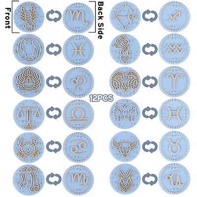 12Pcs 12 Styles Food Grade Silicone Focal Beads SIL-SZ0002-16-1