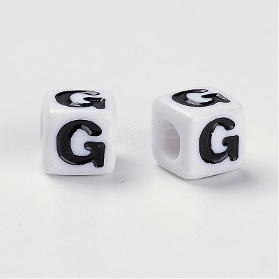 Letter Acrylic Beads PL37C9129-G-1