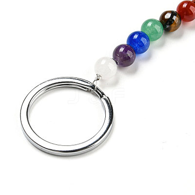 Natural Amethyst Heart Pendant Keychain G-Z033-05P-03-1