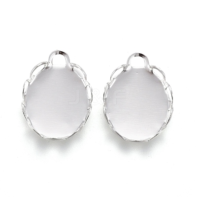 304 Stainless Steel Cabochon Settings STAS-P249-13B-S-1
