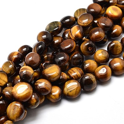 Natural Tiger Eye Nuggets Beads Strands G-J336-03-1