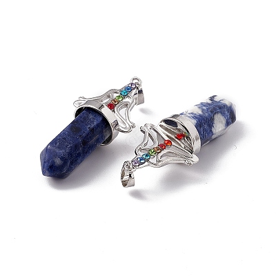 Natural Sodalite Big Pointed Pendants G-I342-01P-05-1