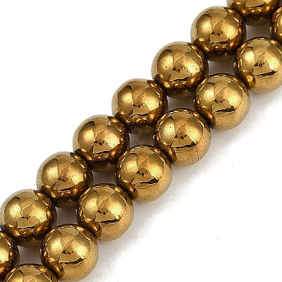 Electroplated Synthetic Magnetic Hematite Beads Strands G-G174-L01-05-1
