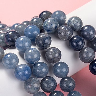 Dyed & Heated Natural Blue Aventurine Beads X1-G-F380-8mm-1