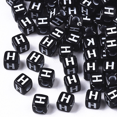 Opaque Acrylic Beads SACR-N002-01H-1