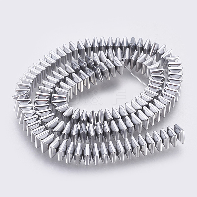 Electroplated Non-magnetic Synthetic Hematite Bead Strand X-G-E495-08B-1