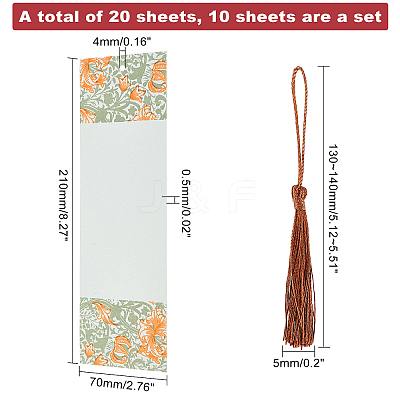 DIY Rectangle Paper Bookmark Making Kits DIY-WH0304-309A-1