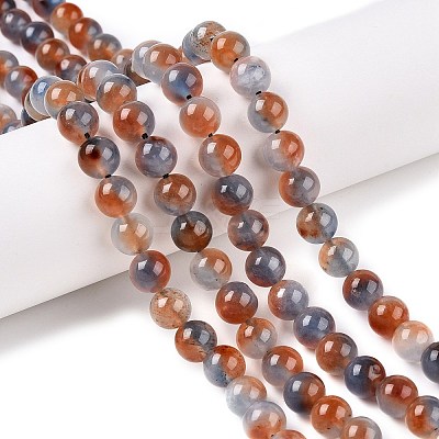 Dyed Natural White Jade Beads Strands G-T138-8mm-210-25-1