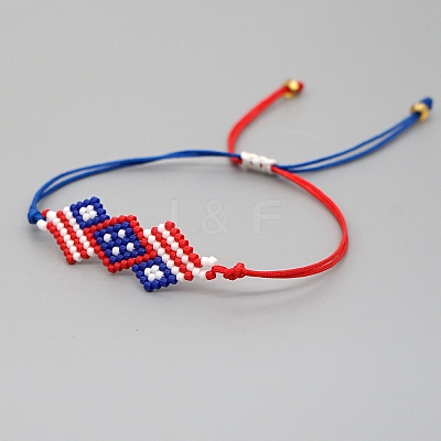 Miyuki Seed Braided Bead Bracelet BJEW-P269-29A-1