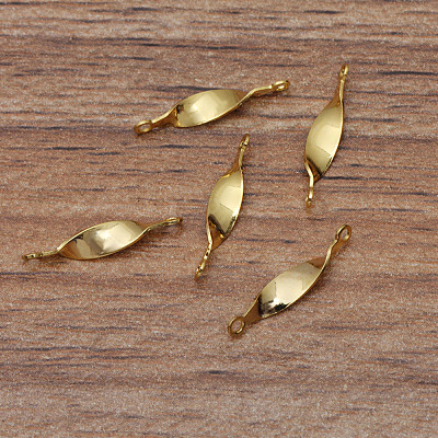 Brass Connector Charms KK-WH0053-03G-1