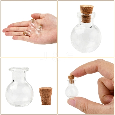 12Pcs 3 Styles Glass Bottles AJEW-FS0001-20-1