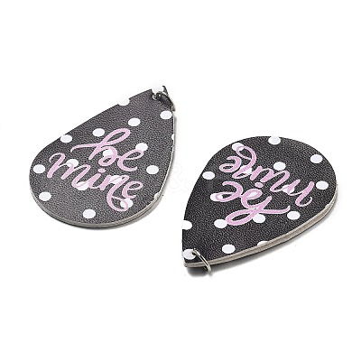 PU Leather Big Pendants FIND-R050-03D-1