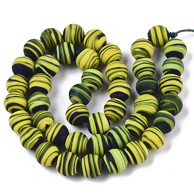 Handmade Frosted Lampwork Beads Strands LAMP-T007-07C-1