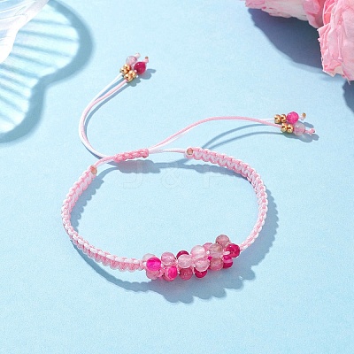 Natural Mixed Gemstone Beaded Braided Bead Bracelets BJEW-MZ00253-1