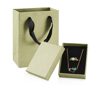 3Pcs Rectangle Paper Jewelry Display Cases CON-TA0001-39C-01-1