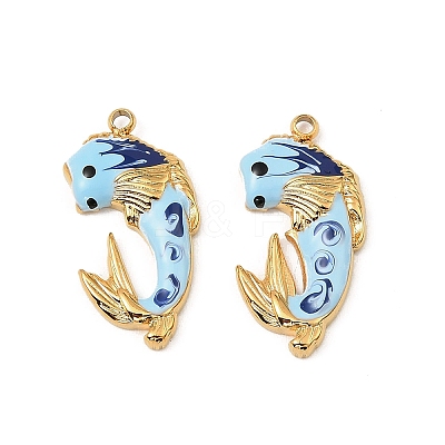 304 Stainless Steel Enamel Pendants STAS-T068-78A-01-1