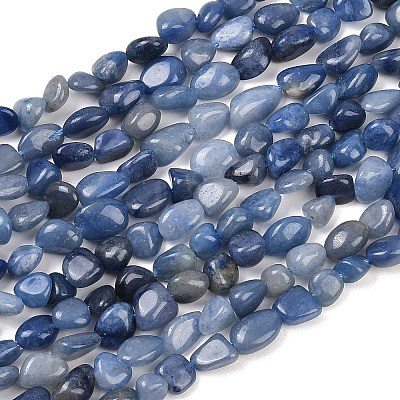 Natural Blue Aventurine Beads Strands G-K395-B03-02-1