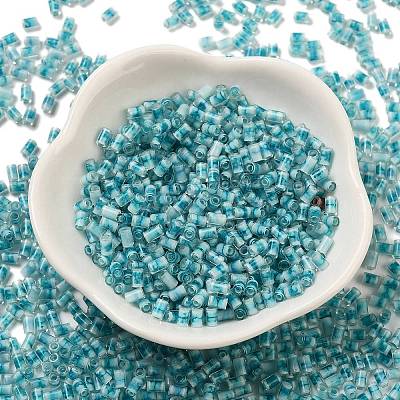 Two Tone Inside Colours Transparent Glass Seed Beads SEED-C004-05L-1