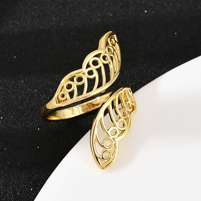 Brass Adjustable Cuff Rings RJEW-C139-16A-G-1