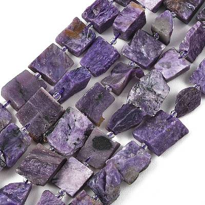 Natural Charoite Beads Strands G-D101-B17-1