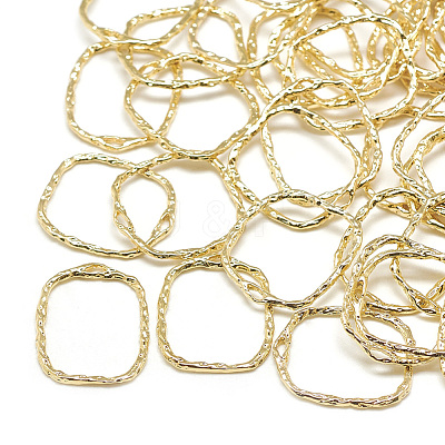 Brass Open Back Bezel Pendants KK-N200-042-1