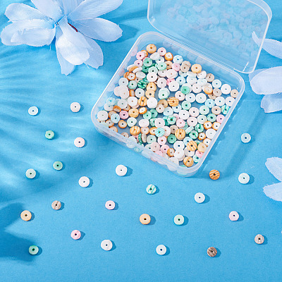 200Pcs 10 Colors Natural Shell Beads Strands BSHE-TA0001-19-1