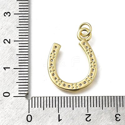 Brass Micro Pave Cubic Zirconia Pendants KK-C090-08B-G-1