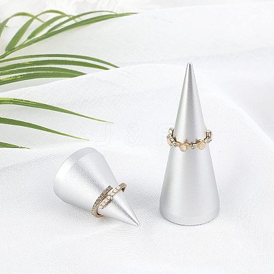 Aluminum Finger Ring Display Holder RDIS-WH0004-01-1