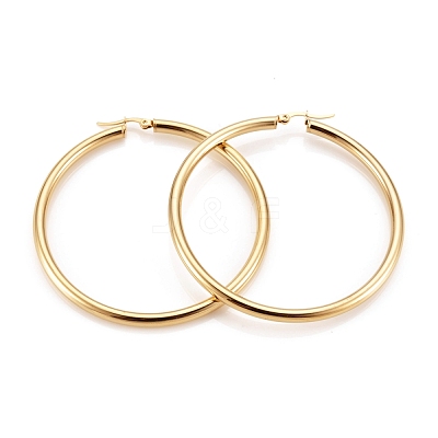 304 Stainless Steel Hoop Earrings EJEW-H358-08G-B-1